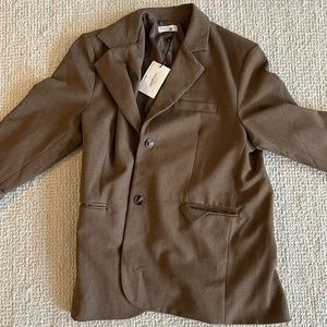 NWT COFFEE BLAZER | AMENAH USA SIZE 1 OVERSIZED